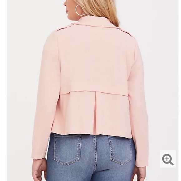 Torrid || Blush Pink Drapey Jacket Size 6X - Picture 3 of 9
